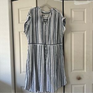 Time and Tru Striped Short Sleeve Dress XL